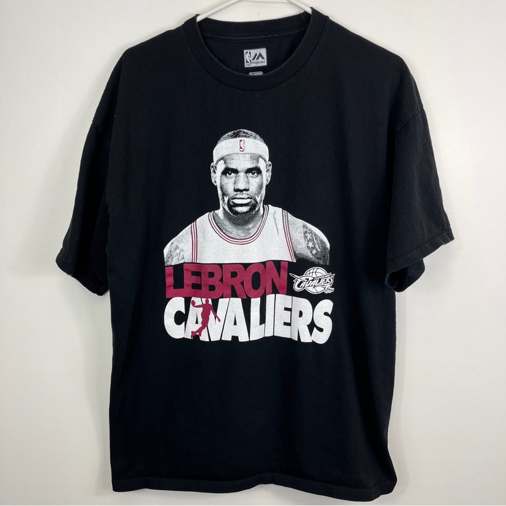 Lebron James Cavs T-Shirt #23 Cavaliers Cleveland Majestic Black Adult XL